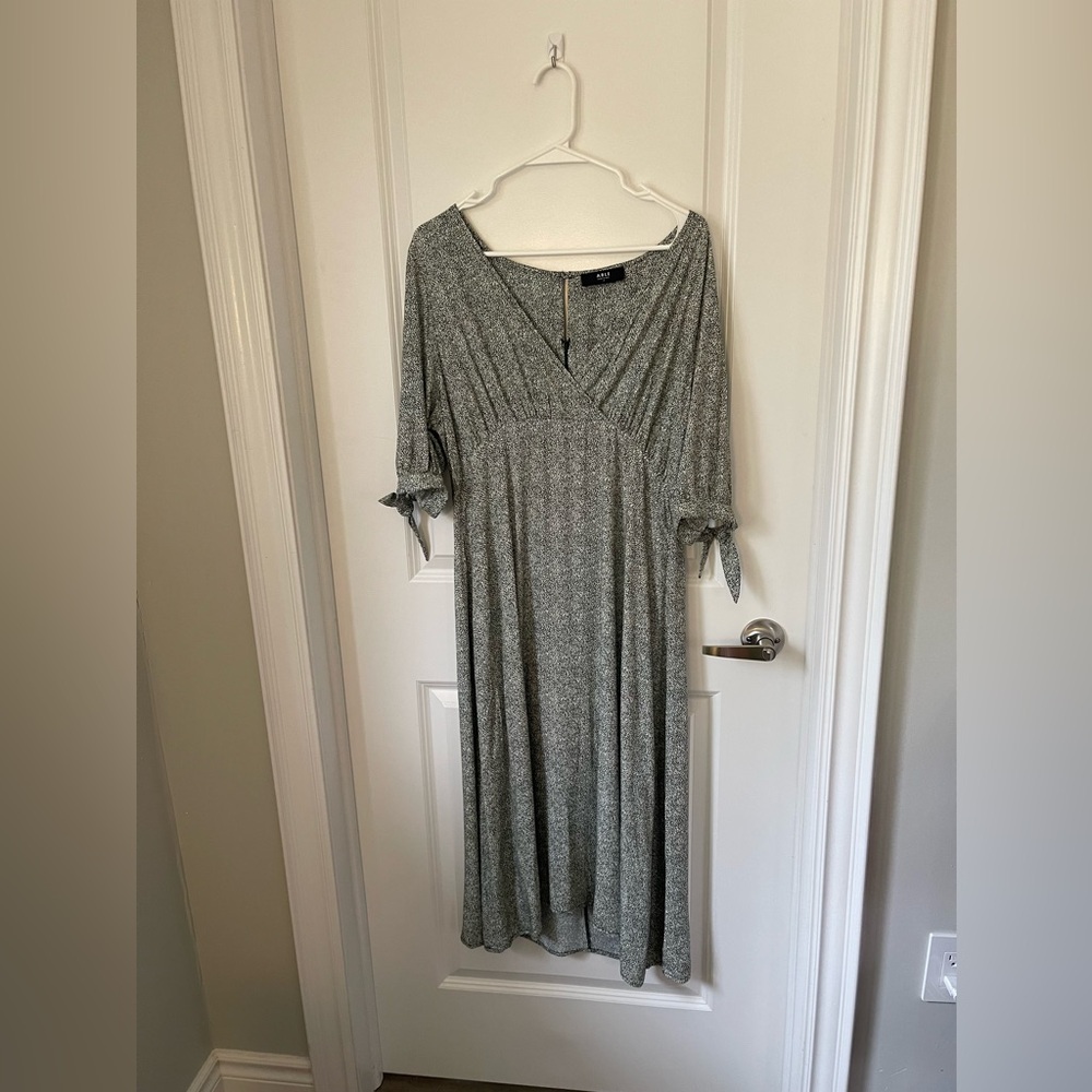 Tie-Sleeve Midi Dress from Able